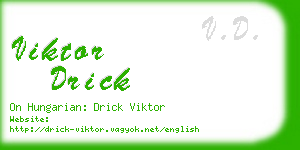viktor drick business card